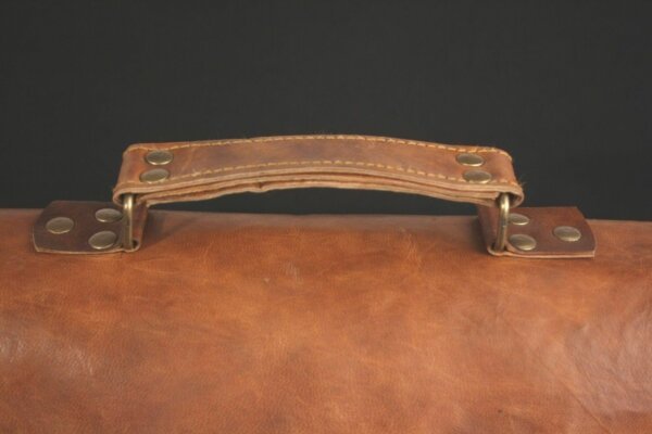 Men's Genuine Vintage Brown Leather Messenger Bag Shoulder Laptop Bag Briefcases