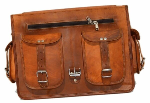 Men's New Genuine Leather Shoulder Large Brown Satchel Vintage Handmade Bag