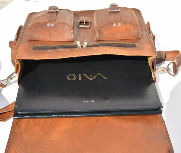 Men's New Genuine Leather Shoulder Large Brown Satchel Vintage Handmade Bag