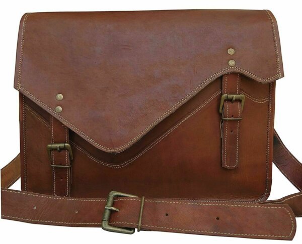 Men's Genuine Leather Vintage Laptop Handmade Briefcase Bag Satchel Messenger