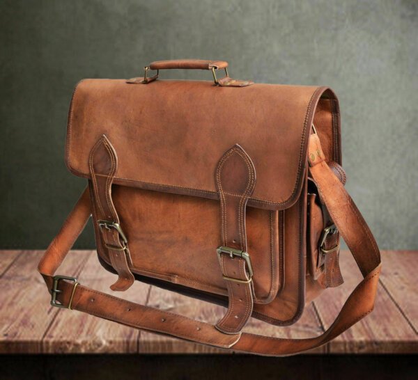 Men's Genuine Vintage Leather Messenger Man HandBag Laptop Briefcase Satchel Bag