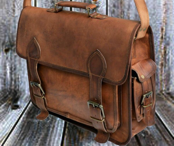 Men's Genuine Vintage Leather Messenger Man HandBag Laptop Briefcase Satchel Bag