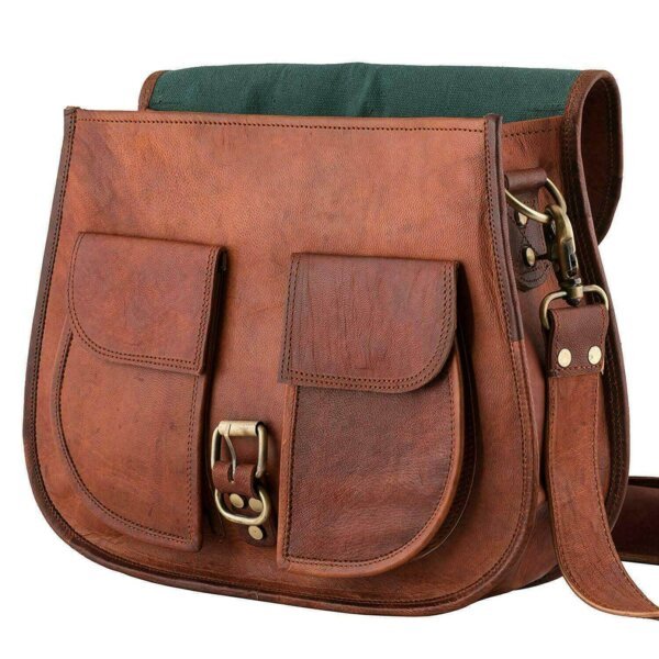 Women's Vintage Genuine Brown Leather Outdoor Messenger Shoulder Cross Body Bag