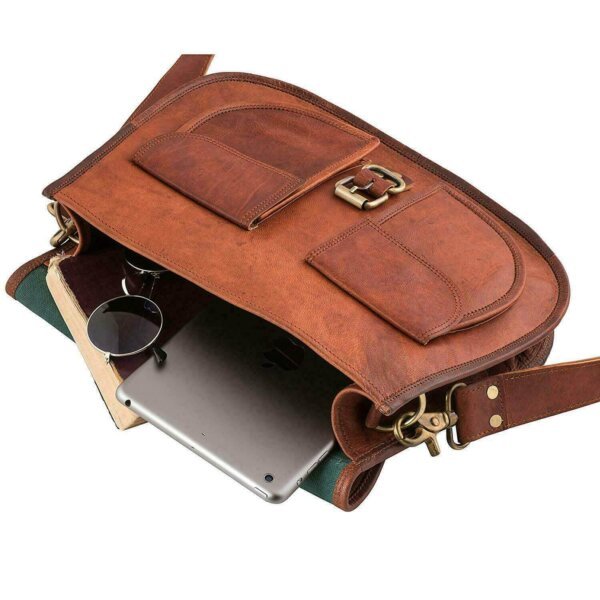 Women's Vintage Genuine Brown Leather Outdoor Messenger Shoulder Cross Body Bag