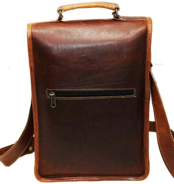 New Handbag 13.5" Men Leather Bag Business Messenger Laptop Shoulder Briefcase