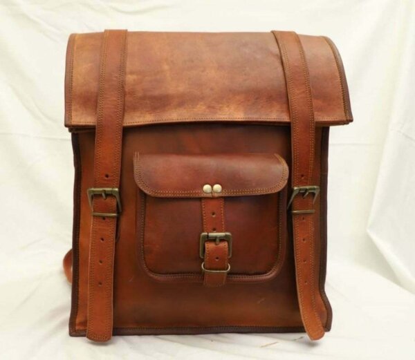 New Brown women Bag Leather Bag Creative Backpack Genuine Travel Top Rucksack