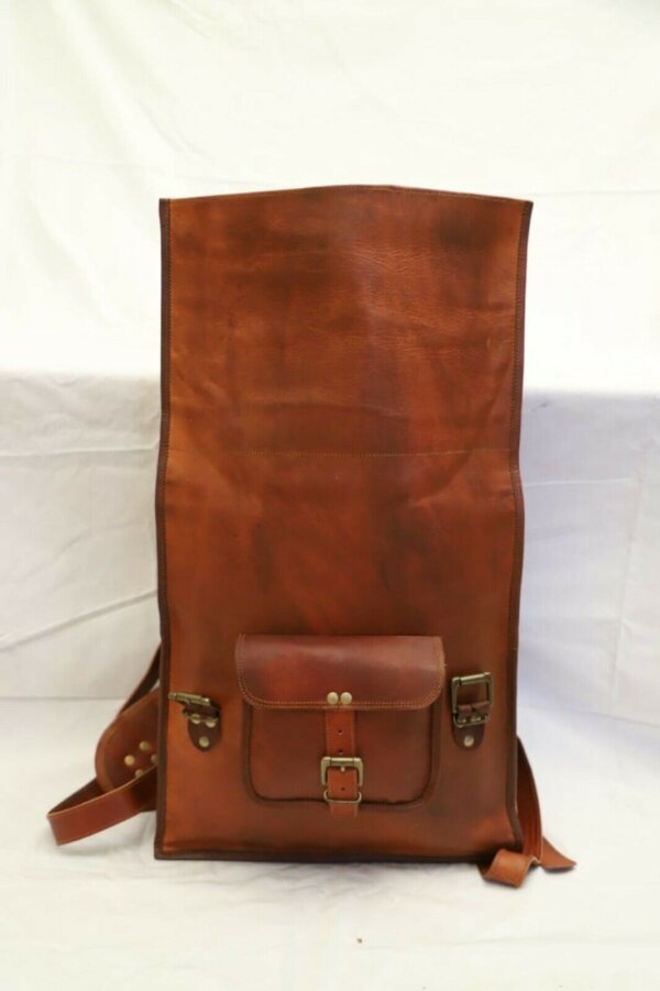 New Brown women Bag Leather Bag Creative Backpack Genuine Travel Top Rucksack