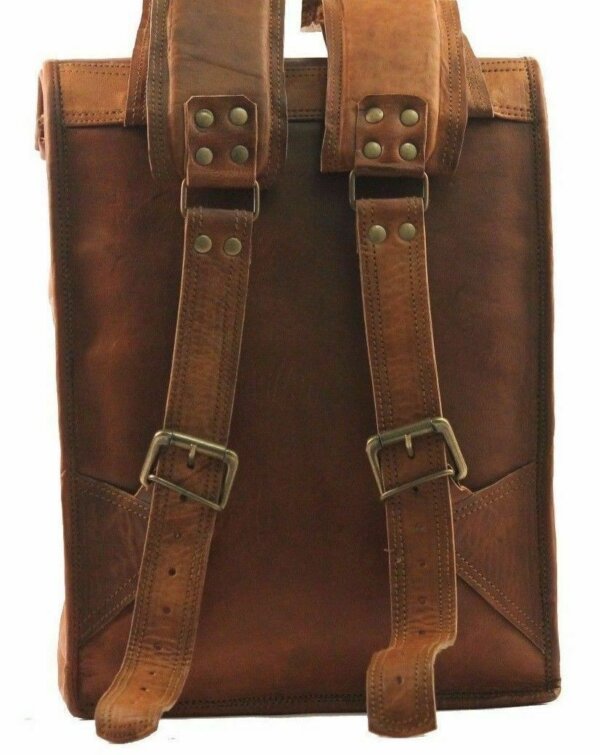 New Genuine Leather Back Pack Rucksack Travel Bag For Men's and Women's