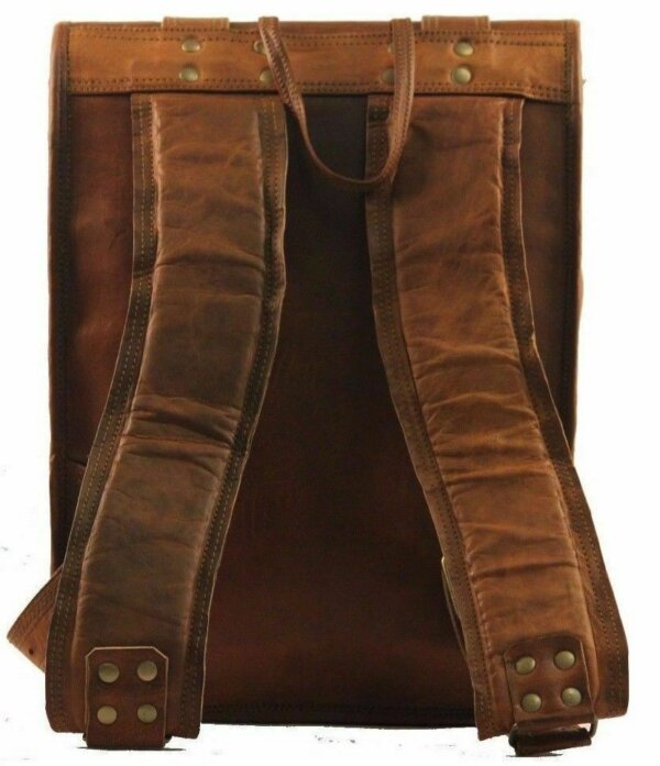 New Genuine Leather Back Pack Rucksack Travel Bag For Men's and Women's