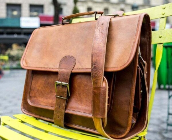 Men's Genuine Vintage Leather Messenger Bag Shoulder Laptop Bag Briefcase New