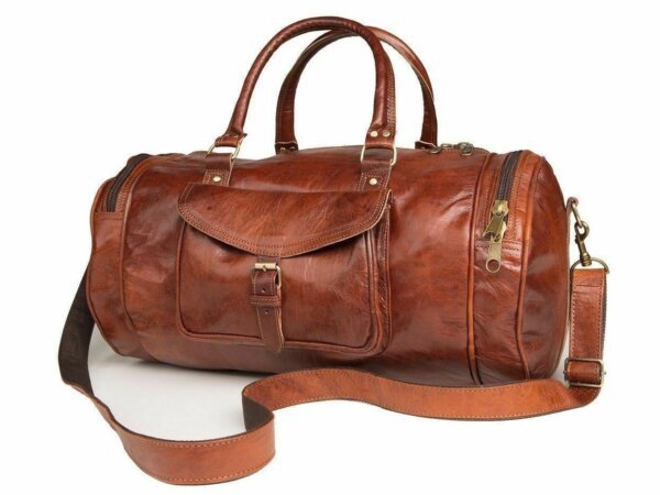 Genuine Leather New Duffel Men's Overnight Carry-On Travel Luggage Gym Bag