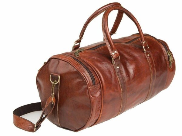 Genuine Leather New Duffel Men's Overnight Carry-On Travel Luggage Gym Bag