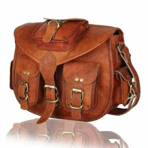 Women's Satchel Bag Genuine Leather Saddle Sling Messenger Shoulder Tote Retro