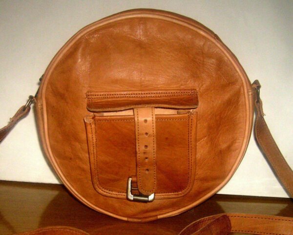 Leather Round shape Women Cross body Shoulder Handbag Satchel Purse Tote